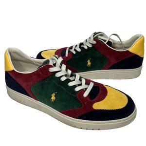 Polo Ralph Lauren Men's Court Lux Shoes Sz 14 Multicolor Colorblock Colorful